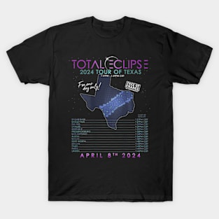 Total Solar Eclipse 2024 Tour Of Texas T-Shirt